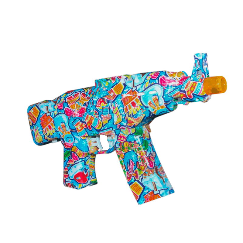 Pistola De Hidrogel Juguete Ak47 Metralleta Grafiti Lanza Balines color 2