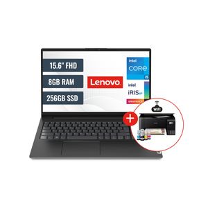 Combo Laptop Lenovo V15 Intel Core i5 8GB RAM 256GB SSD 15.6 FHD y Impresora Ecotank L3250