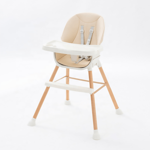 Silla de Comer para Bebes 5 en 1 Multifuncion de Lujo color Beigue
