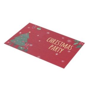 Individual Navideño Set x 6 und Rojo Diseño Arbol Navideño