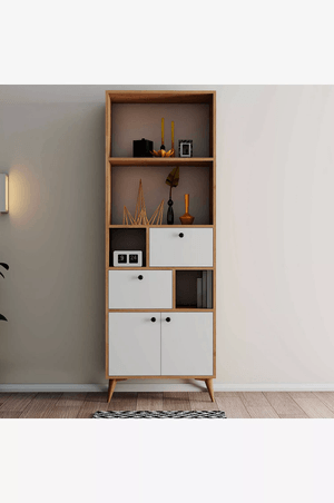 Librero Organizador Salomé color Duna/Blanco TU MESITA