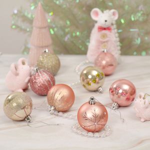 Bolas de Navidad Rosados 6cmx9 Und