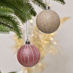 Bolas de Navidad Rosados 6cmx9 Und