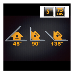 Pack x2 Unidades de Escuadra Magnetica para Soldar 5 Pulgadas AMWH75051-x2