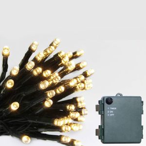 Luces Navideñas Color Ambar Con Panel Solar