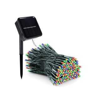 Luces Navideñas De Colores Con Panel Solar 100 Leds