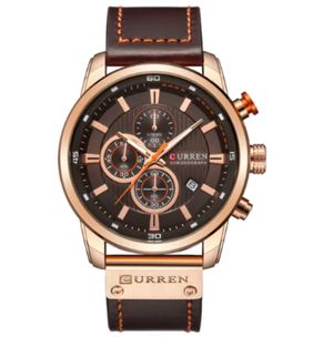 Reloj Curren 8291 Marrón Dorado Casual para Hombre