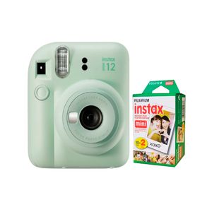 Camara Fujifilm Instax Mini 12 Verde Menta+Pack de Pelicula x20