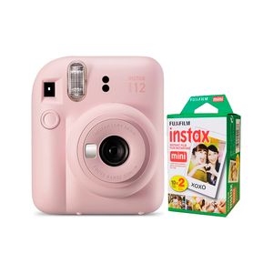 Camara Fujifilm Instax Mini 12 Rosado Flor+Pack de Pelicula x20