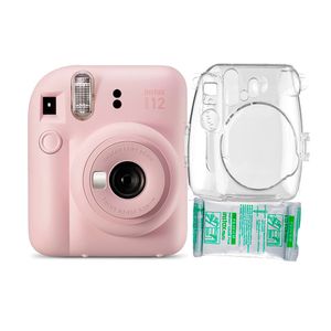 Camara Fujifilm Instax Mini 12 Rosado Flor+Estuche Transpa+Pelix10