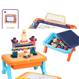 Juego de Bloques para Niños 3en1 Mesa y Pizarra 105B