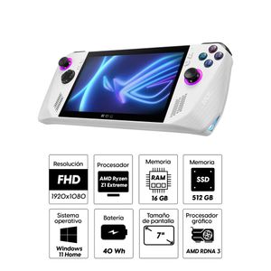 Consola portátil Asus ROG Ally 2023 AMD Z1 Extreme 512GB SSD, 16GB ram