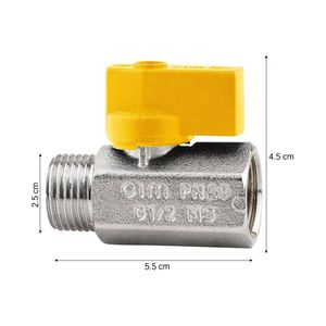 Válvula esférica Mini Gas Cim 012g 1/2"