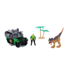 Set De Juego Dinomat Dinosaurio + 1 Auto + 1 Figura De Acción