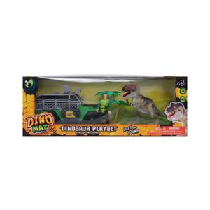 Set De Juego Dinomat Dinosaurio + 1 Auto + 1 Figura De Acción