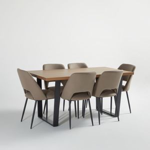Juego de Comedor Marco Taupe 6 Sillas