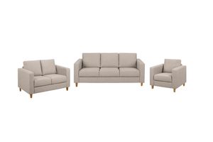 Juego de Sala Milan 3-2-1 Beige