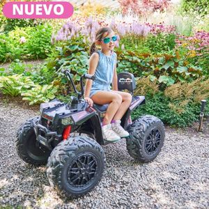 Cuatrimoto a Batería «UTV HOLLICY» 24V con MP3 Rosado