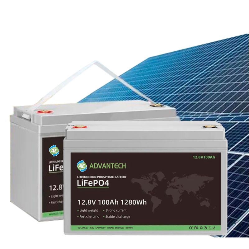 Batería Para Panel Solar Litio Lifepo4 12V 100Ah Larga Vida Util - Real  Plaza