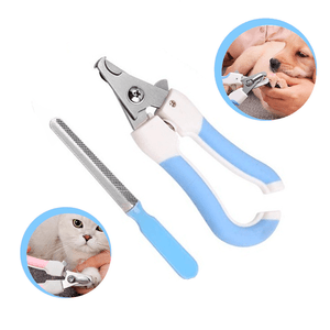 Cortauñas con Lima para Perros y Gatos - Celeste