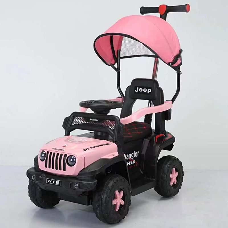 Carro con Control Remoto Electrico Musical Todo Terreno Rosado Real Plaza