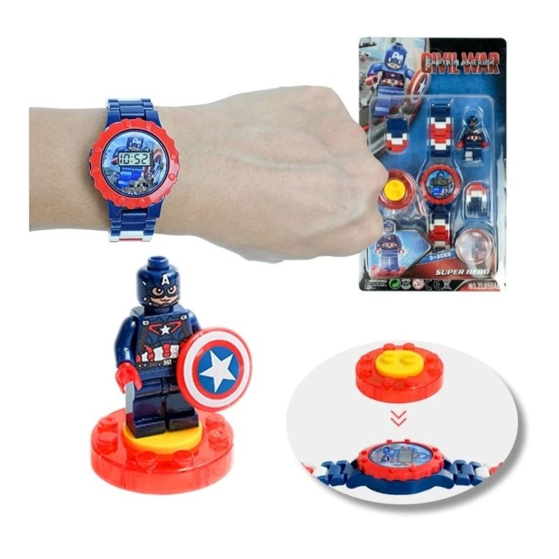 Reloj Para Nino Tipo Lego de Capitan America 1001028612
