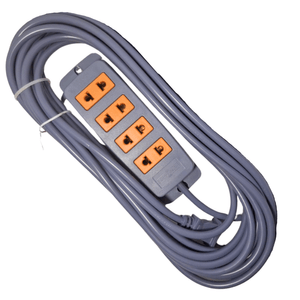 Extension electrica vulcanizado 7.5 metros 4 tomas gris Home Light 166085