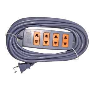 Extension electrica vulcanizado 5 metros 4 tomas gris Home Light 046392