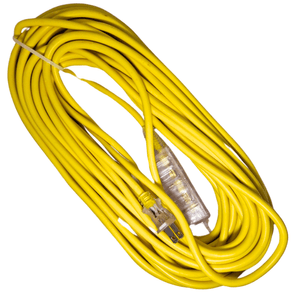Extension electrica vulcanizado 20 metros 3 tomas amarrillo Home Light 140284