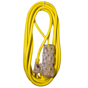 Extension electrica vulcanizado 5 metros 3 tomas amarrillo Home Light 140117