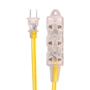 Extension electrica vulcanizado 5 metros 3 tomas amarrillo Home Light 140117