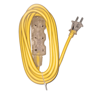 Extension Electrica Vulcanizado 3 Metros 3 Tomas Amarrillo Home Light 046298