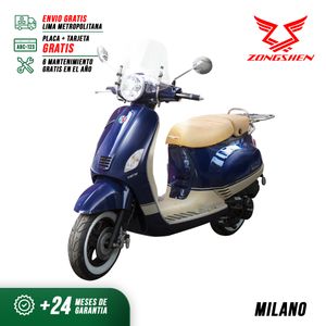 Moto Scooter Zongshen Estilo Retro Milano 125CC Azul