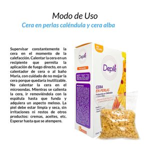 Cera en Perlas Calendula y Cera Alba Depile 200 Gramos 2 Unidades