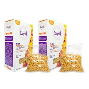 Cera en Perlas Calendula y Cera Alba Depile 200 Gramos 2 Unidades