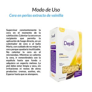 Cera en Perlas Extracto de Vainilla Depile 200 Gramos