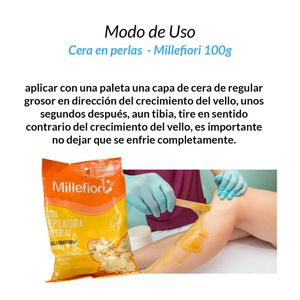 Cera en Perlas Millefiori 100 Gramos 3 Unidades