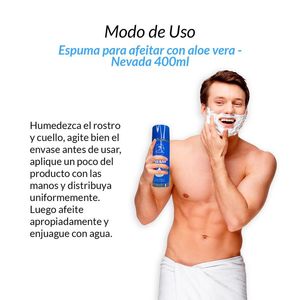 Espuma para Afeitar con Aloe Vera Nevada 400ml 2 Unidades