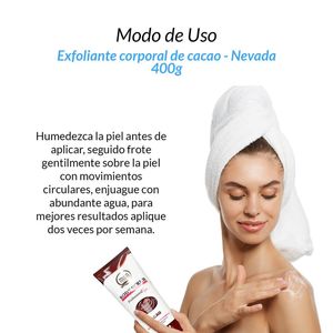 Exfoliante Corporal de Cacao Nevada 400 Gramos 2 Unidades
