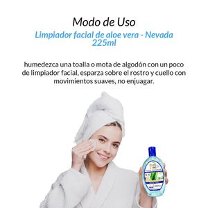 Limpiador Facial de Aleo Vera Nevada 225ml 3 Unidades