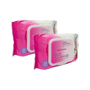 Toallitas Faciales Extracto de Rosas Nevada 25 Unidades 2 Pack
