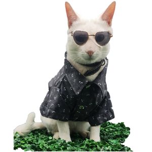 Camisa para Mascotas Gatos y Perros Calavera Gris T-M