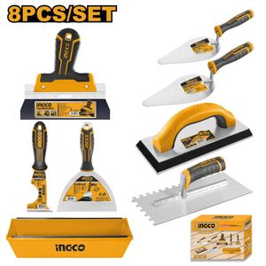 Kit 8 Herramientas Profesionales Para Albañil INGCO COS23076