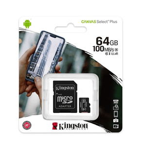 Memoria Micro Sd Kingston 64GB Canvas Select Plus 100MB/S