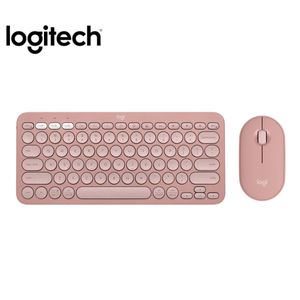 Combo De Teclado Y Mouse Logitech Pebble 2 K380s +Mouse M350s Bluetoot Wirelless Rosado