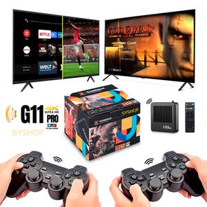 Consola Videojuegos Gamebox G11 Pro Tv Box 128GB 4k con mandos recargables