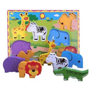 Rompecabezas de Madera de Alto Relieve de Animales