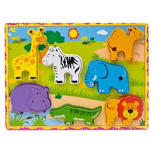 Rompecabezas de Madera de Alto Relieve de Animales