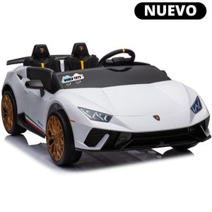 Auto a Batería Deportivo para Niños «HURACAN» Licenced Blanco