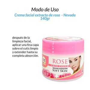 Crema Facial Extracto de Rosa Nevada 140 Gramos